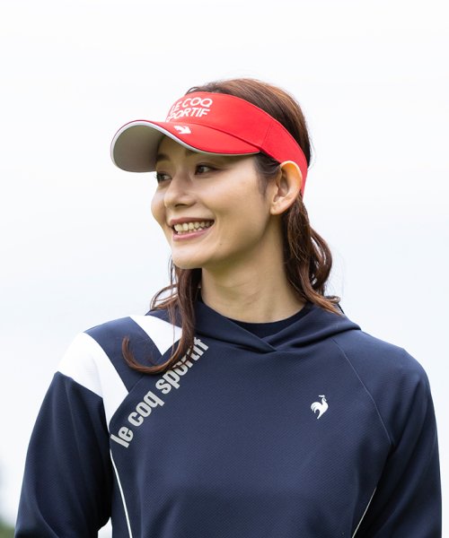 le coq sportif GOLF (ルコックスポルティフ（ゴルフ）)/【WEB限定】ロゴ刺繍バイザー/レッド