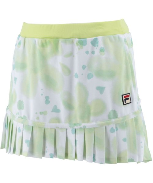 FILA（ZETT Ladies）(フィラ（ゼット　レディース）)/【テニス】裾プリーツ スコート 花柄 スポーツウェア レディース/ライトイエロー