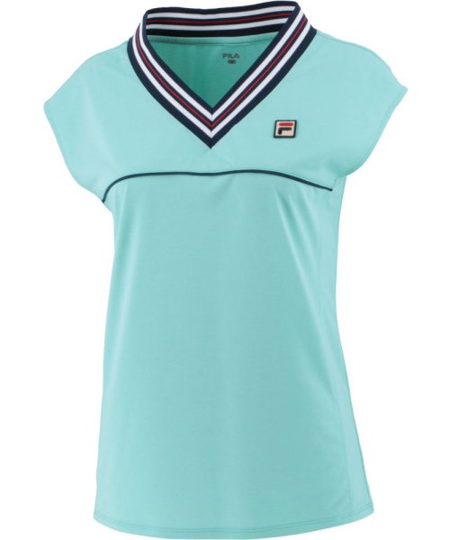 FILA（ZETT Ladies）(フィラ（ゼット　レディース）)/【テニス】脇パイピング ノースリーブTシャツ スポーツウェア レディース/ライトグリーン