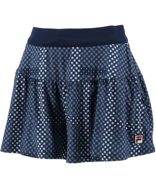 FILA（ZETT Ladies）(フィラ（ゼット　レディース）)/【テニス】キュロットパンツ 小紋水玉柄 スポーツウェア レディース/ネイビー