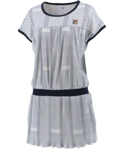 FILA（ZETT Ladies）(フィラ（ゼット　レディース）)/【テニス】ワンピース 小紋水玉柄 スポーツウェア レディース/ホワイト