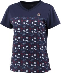 FILA（ZETT Ladies）/【テニス】クレリックネックTシャツ トラベルプリント スポーツウェア レディース/505153189