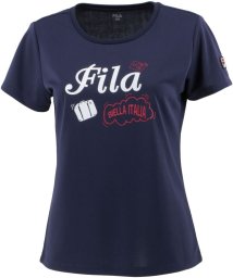 FILA（ZETT Ladies）(フィラ（ゼット　レディース）)/【テニス】トラベルプリントTシャツ スポーツウェア レディース/ネイビー