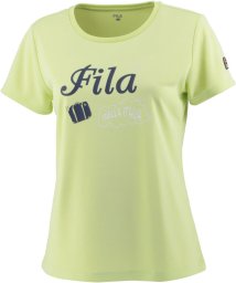 FILA（ZETT Ladies）(フィラ（ゼット　レディース）)/【テニス】トラベルプリントTシャツ スポーツウェア レディース/ライトイエロー