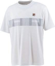 FILA（ZETT Mens）(フィラ（ゼット　メンズ）)/【テニス】切替Tシャツ 小紋水玉柄 スポーツウェア メンズ/ホワイト