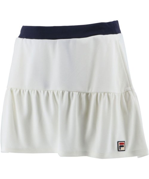 FILA（ZETT Ladies）(フィラ（ゼット　レディース）)/【テニス】ヨーク切替 スコート 無地 スポーツウェア レディース/オフホワイト