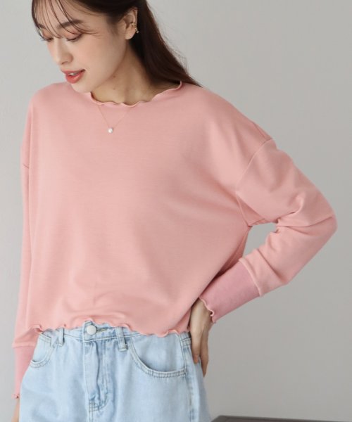 BLUEEAST(ブルーイースト)/メロークロップドTシャツ/ピンク