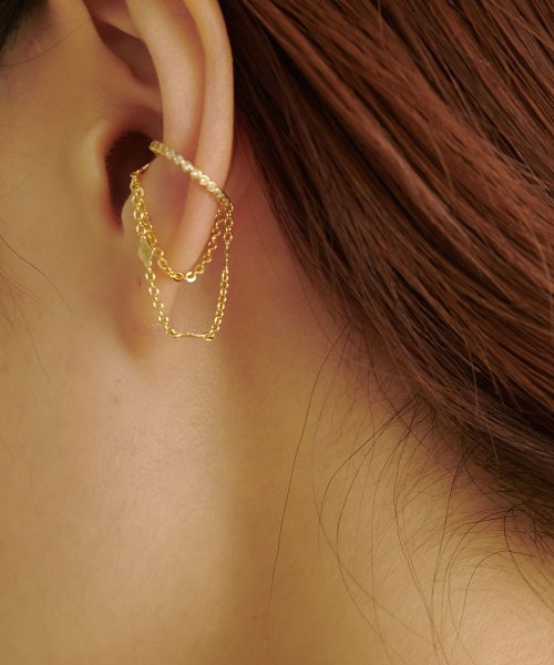 marjour(マージュール)/CHAIN CIRCLE EAR CUFF/ゴールド