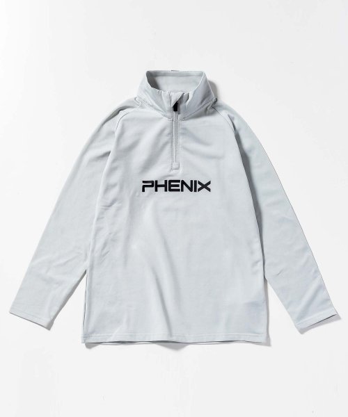 phenix(phenix)/Phenix(フェニックス)RETRO70 Jr 1/2 ZIP TEE レトロ ジュニア ハーフジップ Tシャツ 長袖 カットソー【KIDS】/グレー