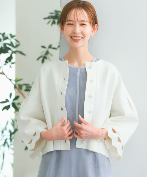 セール】MARILYN MOON pearl knit cardigan(505157573) | URBAN