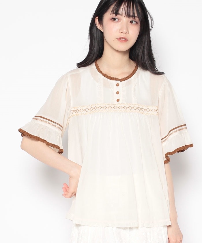 さらりと PINK HOUSE / ピンクハウス クロスステッチチュニック