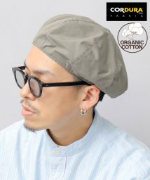 Besiquenti(ベーシックエンチ)/リップストップ コーデュラコットン ベレー帽 日本製生地 CORDURAナイロン オーガニックコットン 帽子 メンズ  カジュアル シンプル アウトドア/グレー