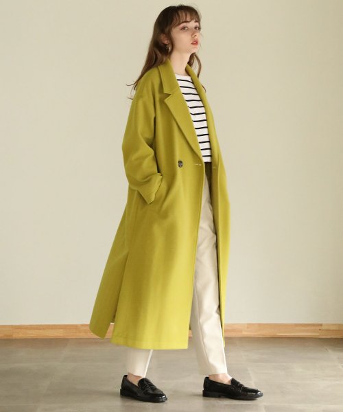 aity アイティ サイドスリットロングチェスターコート チェスターコート フロントボタン サイドスリット ロングコート ビッグシルエット オーバーサイズ ゆっ 5cm アイティ