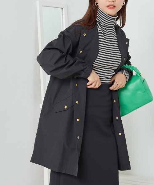 【OMNES】撥水加工フィッシュテール ノーカラーコート 人気・おすすめ｜使いやすい・旅行におすすめ 品質保証 全国発送 日本国内発送・最短翌日お届け