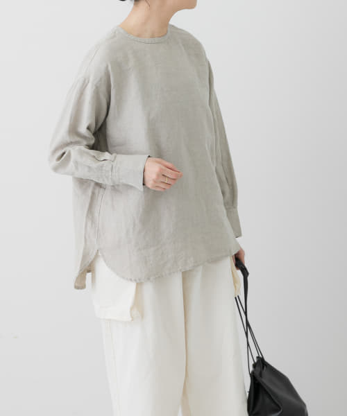 35％OFF】 新品タグ付き♡かぐれ リネン クルーネック プルオーバー
