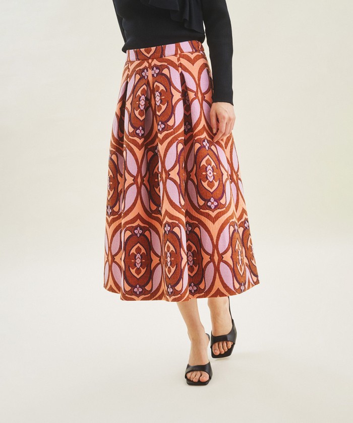 ラメフラワージャガードスカート(508590150)｜阪急百貨店公式