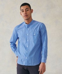 J.PRESS MENS/ポプリンマルチストライプ バンドカラーシャツ/505159002