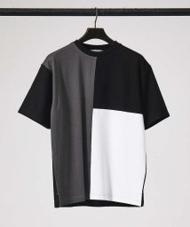 ABAHOUSE(ABAHOUSE)/【パネル切替】ポンチ 半袖 Tシャツ/ブラック