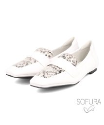 MADRAS(マドラス)/モデロ 比類ないしなやかさと快適な履き心地が生まれる 『SOFURA』 スクエアトゥ・スリッポンシューズ　DML5040/ホワイト