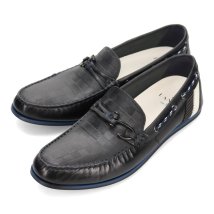 LANVIN en Bleu/ランバン オン ブルー LANVIN en Bleu ブロックチェックエンボスレザー ドライビングシューズ 86481/504957132