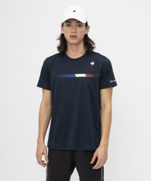 le coq sportif (ルコックスポルティフ)/トリコプリントゲームシャツ/ネイビー