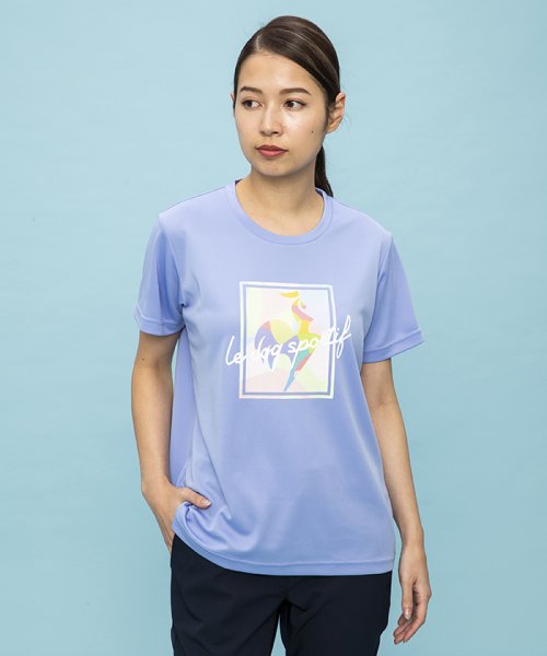 SUNSCREENビッグロゴ半袖Tシャツ(505123028) ルコックスポルティフ(le coq sportif MAGASEEK 半袖Tシャツ(L)グリーン プリントTシャツ