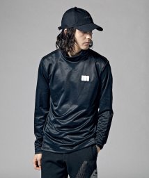 Munsingwear(マンシングウェア)/『ENVOY』90'sロゴジャカード長袖シャツ(吸汗速乾/UV CUT(UPF30)/ストレッチ)【アウトレット】/ブラック