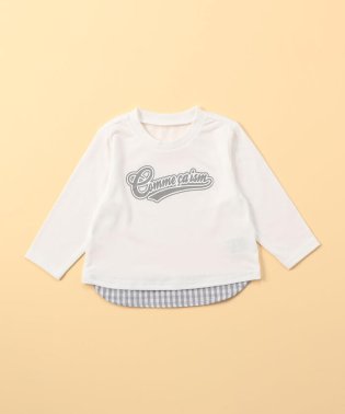 COMME CA ISM KIDS/ギンガムチェック使い　長袖Tシャツ(80・90cm)/505150694