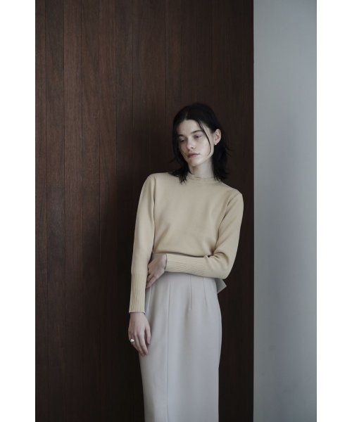 CLANE(クラネ)/BASIC COMPACT KNIT TOPS/BEIGE