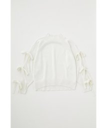 moussy(マウジー)/RIBBON SLEEVE LOOSE ニット/O/WHT1