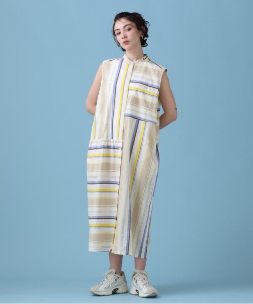 AVIREX(AVIREX)/《WEB&DEPOT限定》MULTI STRIPE ONEPIECE/ マルチ ストライプ ワンピース/イエロー