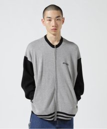 AVIREX(AVIREX)/《直営店限定》RIB LINE ZIP KNIT/ リブラインジップニット/グレー