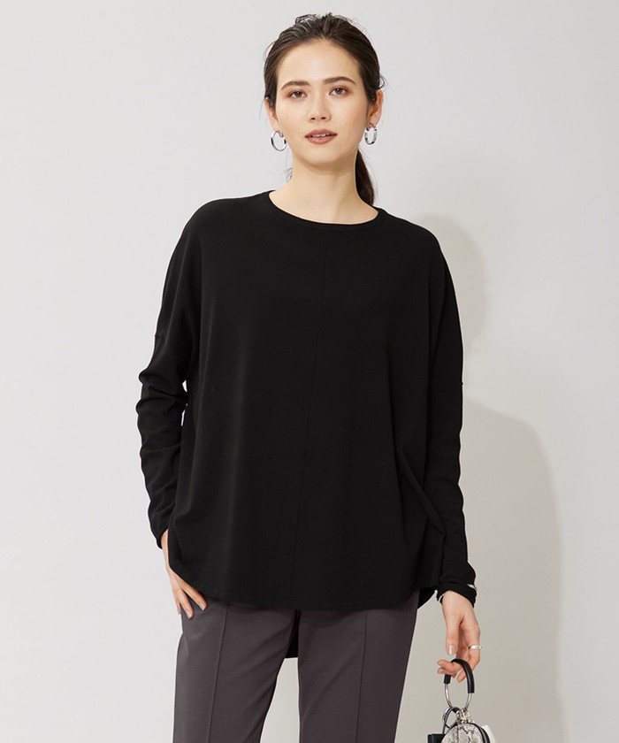 ICB Transparent Border ニット トップス ブラック XL ロゴ刺繍タートルニット/ブラック | TOPS | OBLI