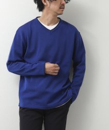 NOLLEY’S goodman(ノーリーズグッドマン)/SIX FUNCTIONS プレーティング Vネックプルオーバーニット（※半袖Ｔシャツ付き）/ロイヤルブルー