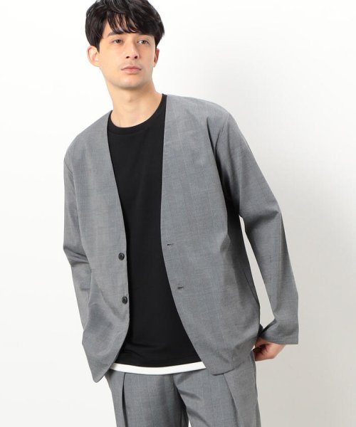 COMME CA ISM MENS(コムサイズム（メンズ）)/【セットアップ対応】ウォッシャブル グレンチェック ノーカラー ジャケット/その他