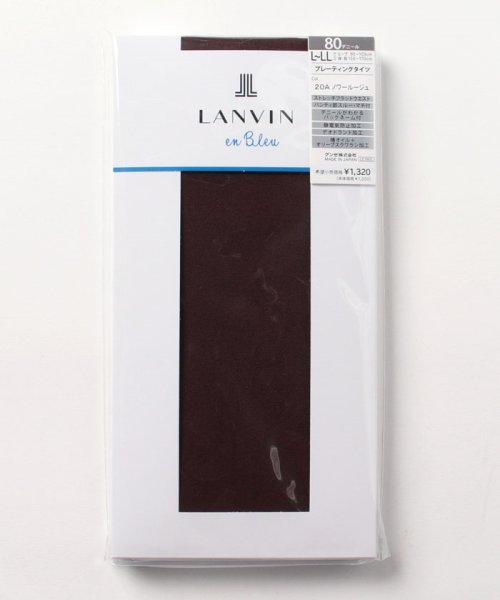 LANVIN en Bleu(ladies socks)(ランバンオンブルー（レディスソックス）)/80dプレーティングタイツ/ノワールルージュ
