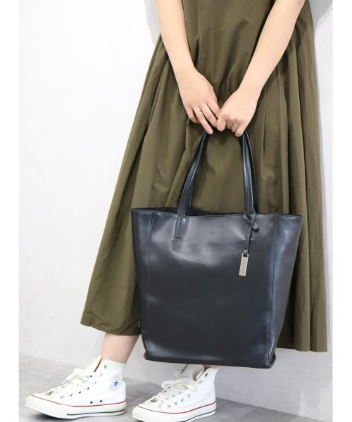 UNGRID bag(アングリッド　バッグ)/本革スムース トートバッグ/BLK