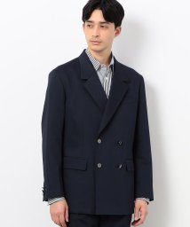 COMME CA ISM MENS/【セットアップ対応】べネサテン ストレッチ “ネイビーブレザー” ダブルジャケット/505162120