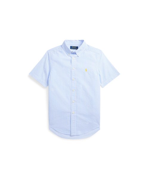 POLO RALPH LAUREN(POLO RALPH LAUREN)/(ボーイズ 8才～20才)ストライプド シアサッカー ショートスリーブ シャツ/400ブルー