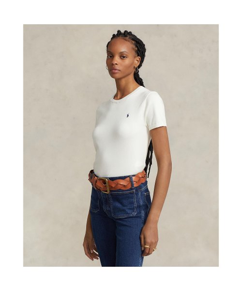 コットンブレンド ショートスリーブ セーター 