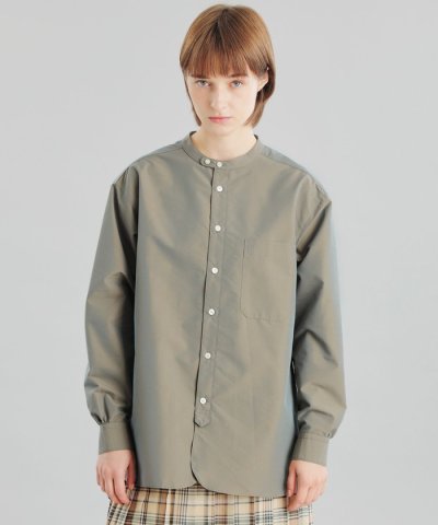 GREY LABEL シャンブレーバンドカラーシャツ