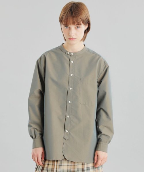 MACKINTOSH PHILOSOPHY(マッキントッシュ フィロソフィー)/◆◆GREY LABEL シャンブレーバンドカラーシャツ/グリーン