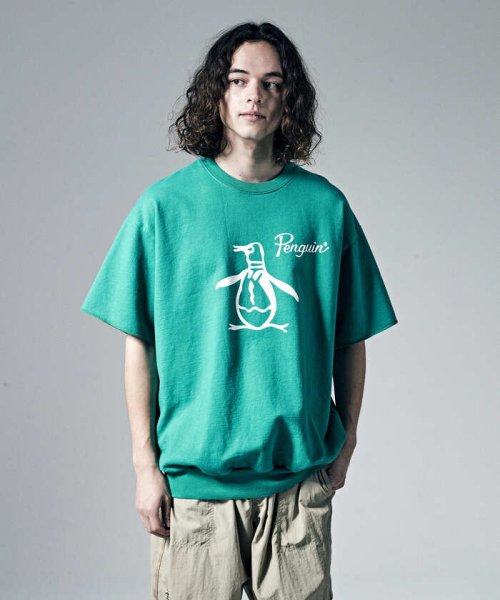 Penguin by Munsingwear(ペンギン　バイ　マンシングウェア)/【WEB限定】U.S.A.PENGUIN FRENCH TERRY SHORT SLEEVE/USAペンギン半袖スウェットシャツ【アウトレット】/グリーン