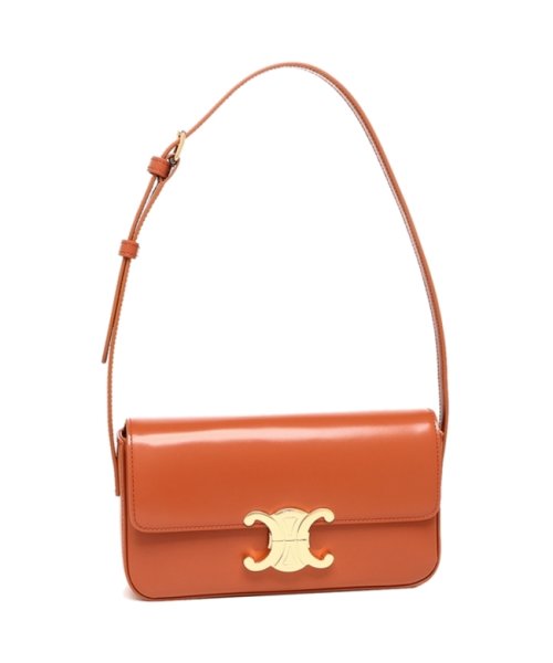 CELINE オレンジ ショルダーバッグ 突っ走っ