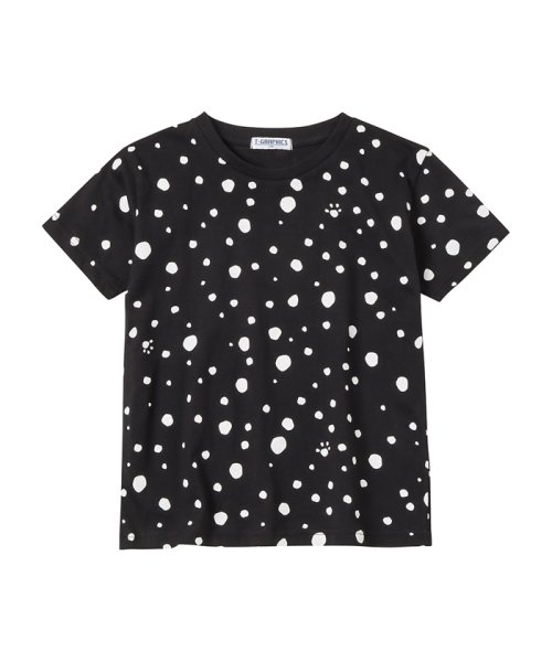 MAC HOUSE(kid's)(マックハウス（キッズ）)/T－GRAPHICS ティーグラフィックス アニマル総柄半袖Tシャツ MAG23116/ブラック