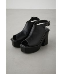 AZUL by moussy(アズールバイマウジー)/CENTER STITCH BOOTIE SANDALS/BLK