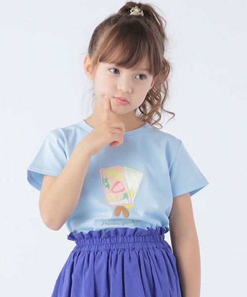 SHIPS KIDS(シップスキッズ)/SHIPS KIDS:100～130cm / アイスクリーム モチーフ TEE/ライトブルー