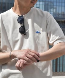 SHIPS any MEN(シップス　エニィ　メン)/【SHIPS any別注】LACOSTE: ワンポイント ロゴ ピケ クルーネック Tシャツ 24SS◇/ベージュ