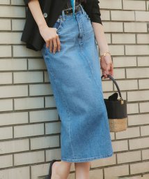 NIJYUSANKU（LARGE SIZE）(２３区（大きいサイズ）)/【洗える】23区DENIM ストレッチデニム スカート/スカイブルー系