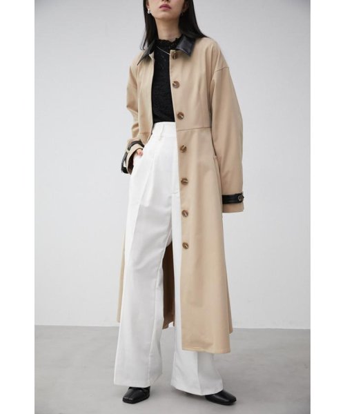 AZUL by moussy(アズールバイマウジー)/DOCKING STENCOLLAR FLARE COAT/L/BEG1